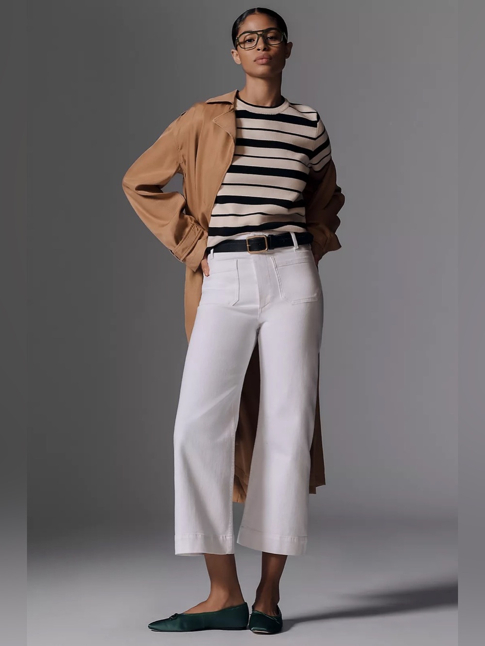Women's White Wide-Leg Jeans